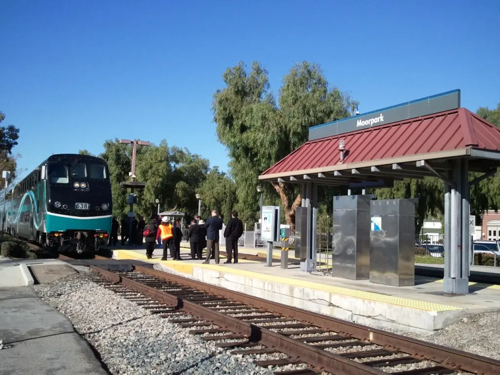 Moorpark, California — A Metrolink train at Moorpark.